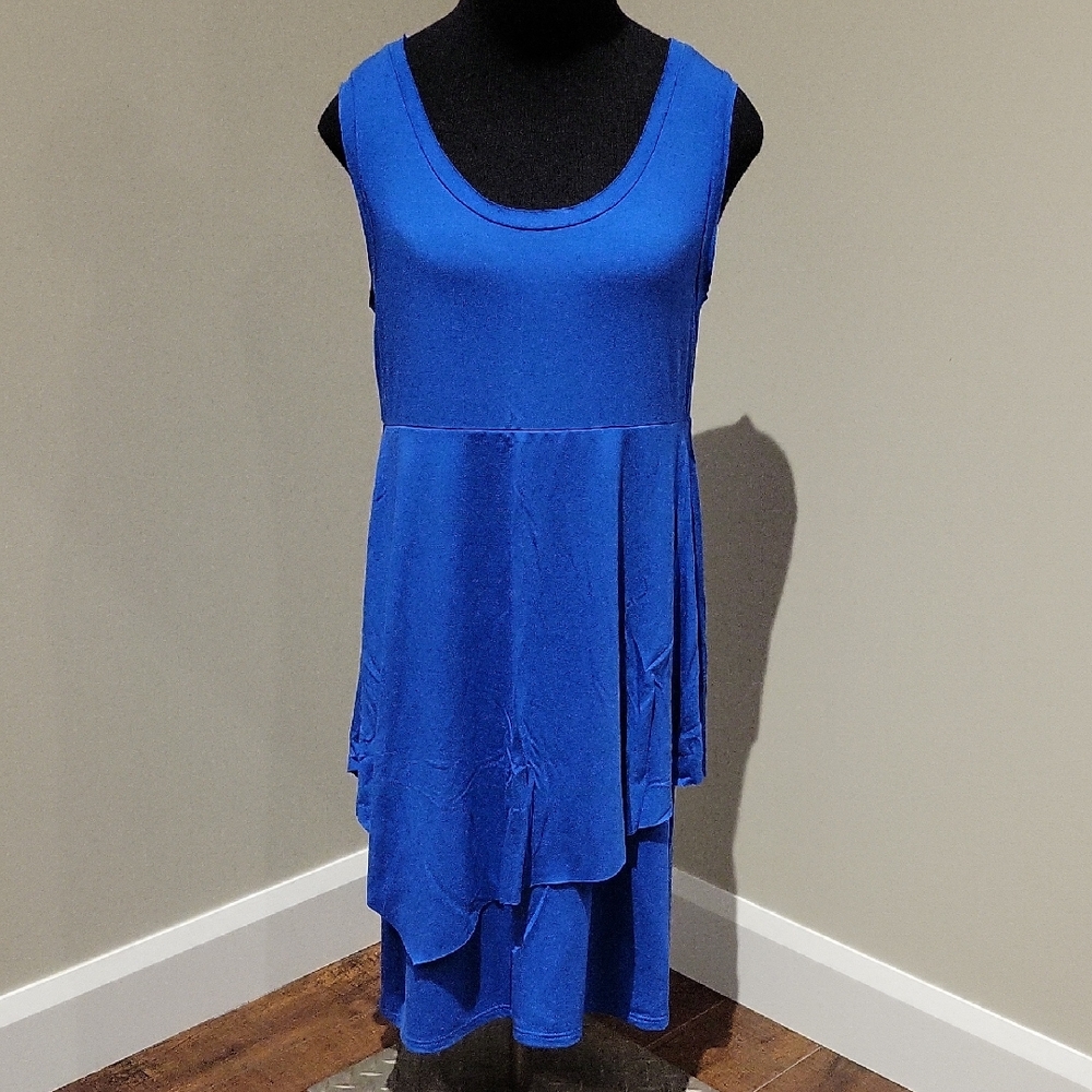 Arianne Vibrant Blue Layered Mini Dress